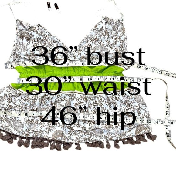 NWOT VENUS Camisole with Lime and Brown Accents Size 10 - Picture 8 of 10